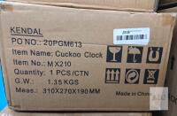 NEW open box Kendal MX211 Handcrafted Wooden Cuckoo Clock, Quartz, 12.2"x10.6"x7.5", Battery-Operated