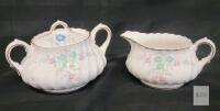 Vintage Royal Doulton " Pastoral " Creamer & Sugar w/Lid . No chips or cracks