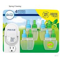 NEW Febreze Plug Air Freshener Kit, Gain Original Scent, 4 Refills, Single Warmer, 0.87 oz Bottles
