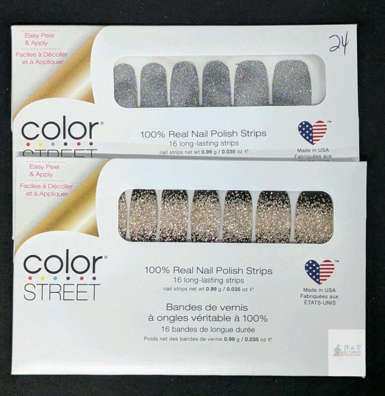 2 New Sets Color Street Real Nail Polish Strips, 16 Strips Per Pack