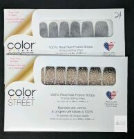 2 New Sets Color Street Real Nail Polish Strips, 16 Strips Per Pack