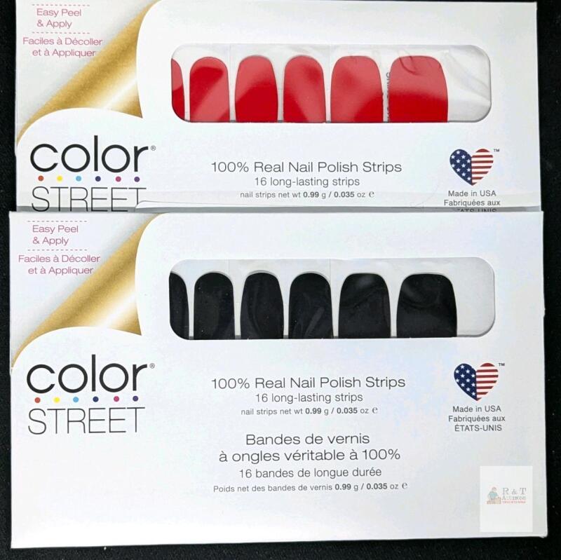 2 New Sets Color Street Real Nail Polish Strips, 16 Strips Per Pack