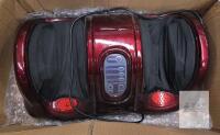 As new Open Box tested H&B Luxuries 9902 Shiatsu Kneading Rolling Foot Massager, Red, 25"x15"x11", 16.1 lbs