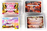 4 New Country Home Candles Wax Melts, Made in Canada, 6 Scent Squares Each