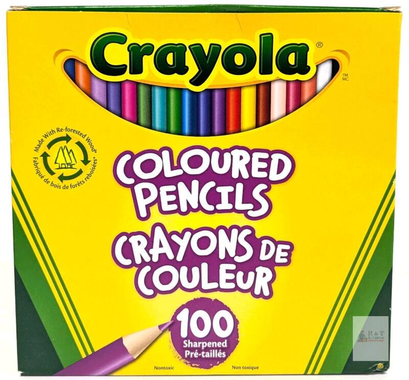 New CRAYOLA 100pc Colored Pencils (Pre-Sharpened)