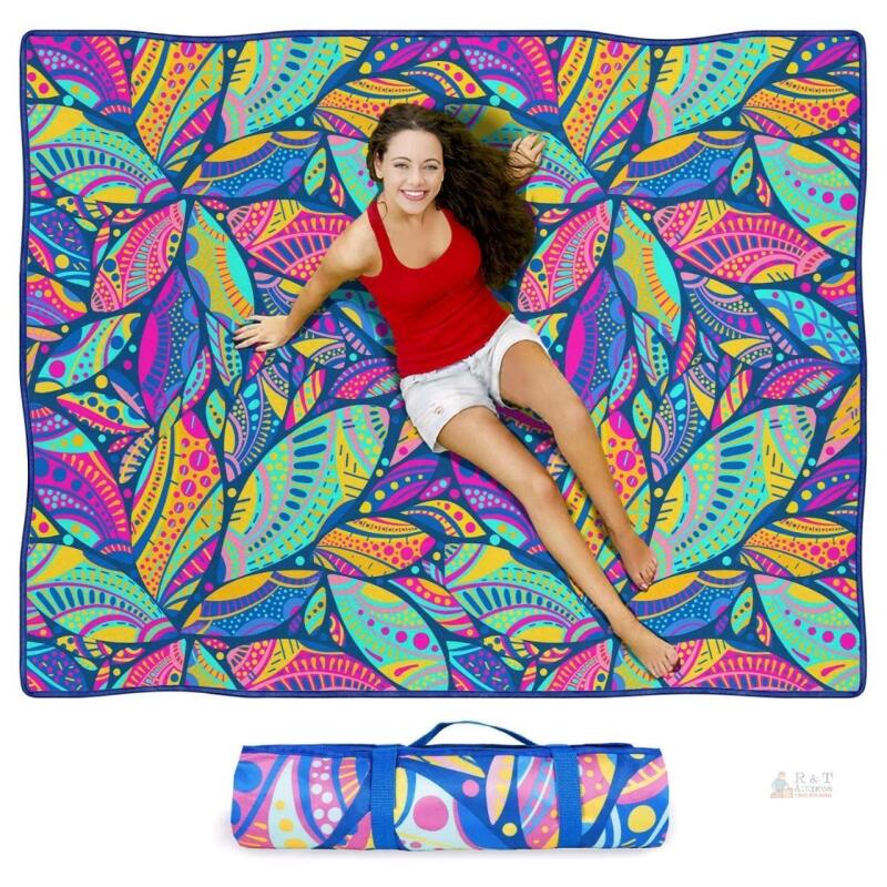 New Waterproof Picnic Blanket Foldable & Portable 60"x80"