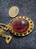 D&rsquo;ORLAN Amber Glass Necklace Lucite Bauble Earrings & Rhinestones - 6