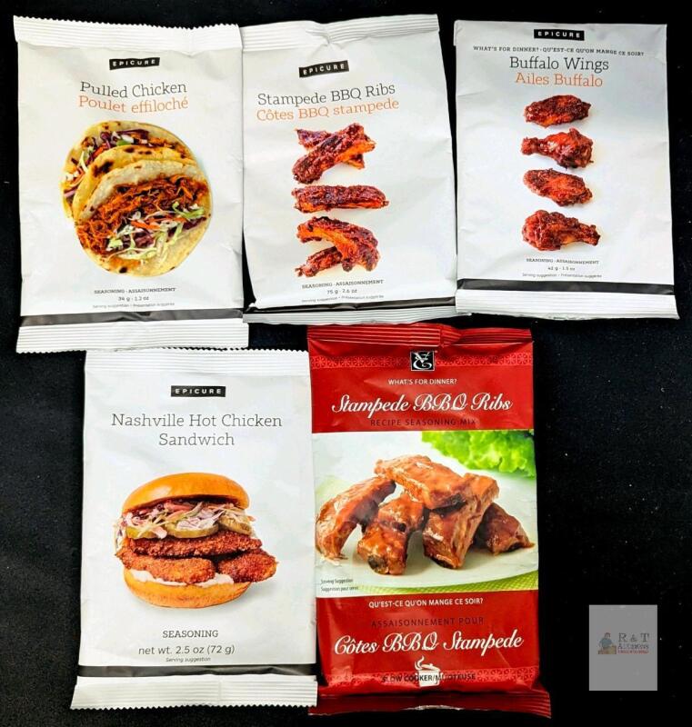 5 New EPICURE Dinner Spice & Seasoning Mixes