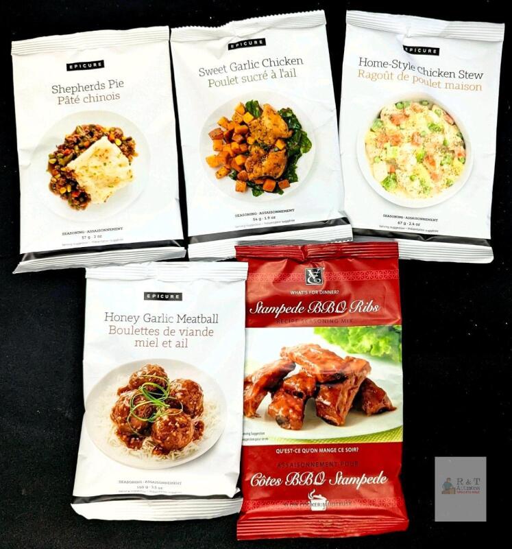 5 New EPICURE Dinner Spice & Seasoning Mixes