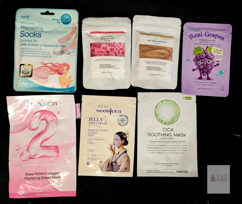 6 New Sheet/Jelly Masks + Repairing Socks Mask by Epiekke, Numbuzin, Cica, Seouljera, Koneuk +