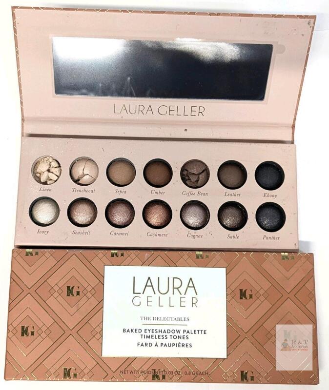 LAURA GELLER NEW YORK The Delectables Timeless Tones Baked Eyeshadow Palette | 14 Pigmented Eyeshadows Blendable Everyday Look