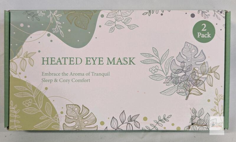 Heated Eye Mask 2 Pack, Light Gray, Cassia Aroma, Reusable, Unisex &ndash; X0043YT9PR, Made in China