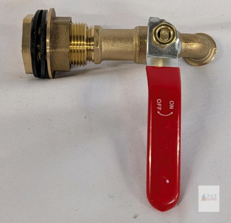 NEW Brass 1/2" NPT Hose Bibb Spigot, Ball Valve Handle, 5.75" Length, Wall Mount, Lever Handle