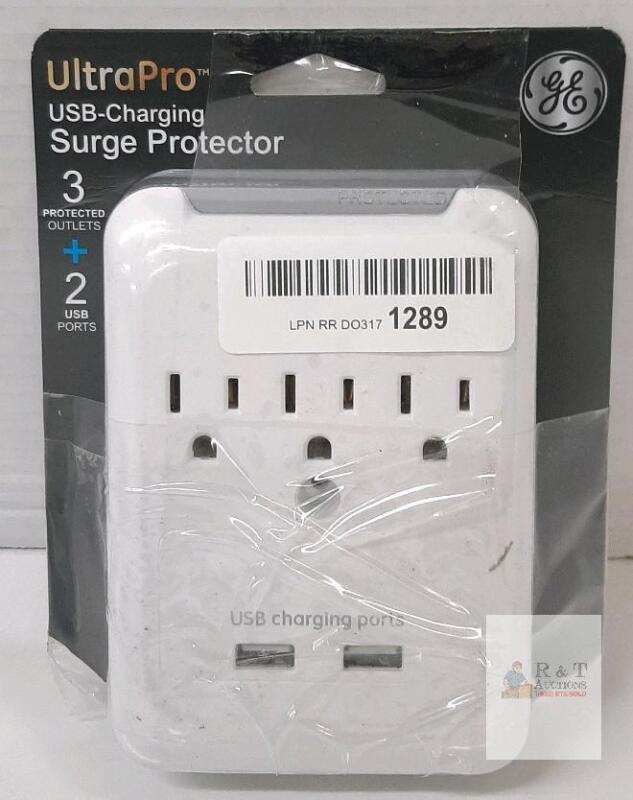 GE UltraPro 3-Outlet USB-Charging Surge Protector, 2 USB Ports, Model 33646, UL Listed