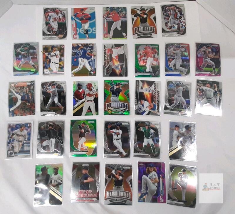 2020 Panini Prizm & Topps Chrome Baseball Card Lot RCs, Parallels, Inserts, Guerrero Jr, Bellinger