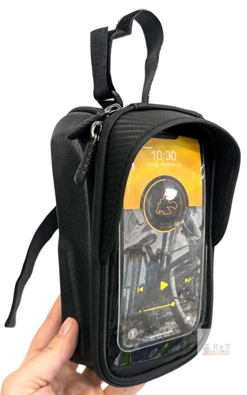 New Bike Frame Phone Case, Touchscreen-Capable Front, Hard Case With Extra Storage, Sun Shade At Top, Headphone Access At Bottom, 8" Tall