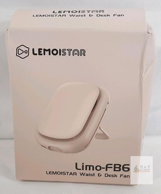 NEW LEMOISTAR Limo-FB6 Portable 3-in-1 Waist, Desk & Necklace Fan, 3 Speeds, USB Rechargeable, 110g
