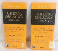 Green & Black's Organic Butterscotch Milk Chocolate Bar 90g, 37% Cacao, Fairtrade, Exp 2026