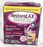 RestoraLAX Mix-In Pax 10 x 17g Sachets, Polyethylene Glycol 3350, Box Damaged, Exp 10/2027