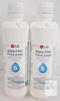 2 new LG LT1000P ADQ747935 Refrigerator Water Filter Cartridge Set, NSF Certified, 200 Gallon Capacity