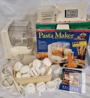 Popeil Automatic Pasta Maker P400, 24+ Dies, Box, Manual, VHS Video, Full Accessory Set POWER TESTED
