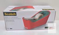 NEW Scotch C18-COR-0 Desktop Tape Dispenser, Red/Green, Manual, Heavy Base, 3M, UPC 076308928025