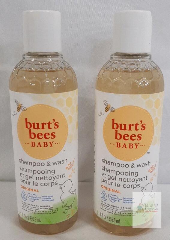 2 NEW Burt&rsquo;s Bees Baby Shampoo & Wash Original, 8 fl oz (236.5 mL), 2 Bottles, Tear-Free, 98.7% Natural