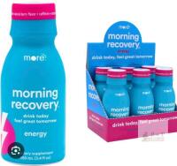 NEW More Labs Morning Recovery Energy 6-Pack, Natural Berry, 100mL Bottles, Exp. Dec 2026
