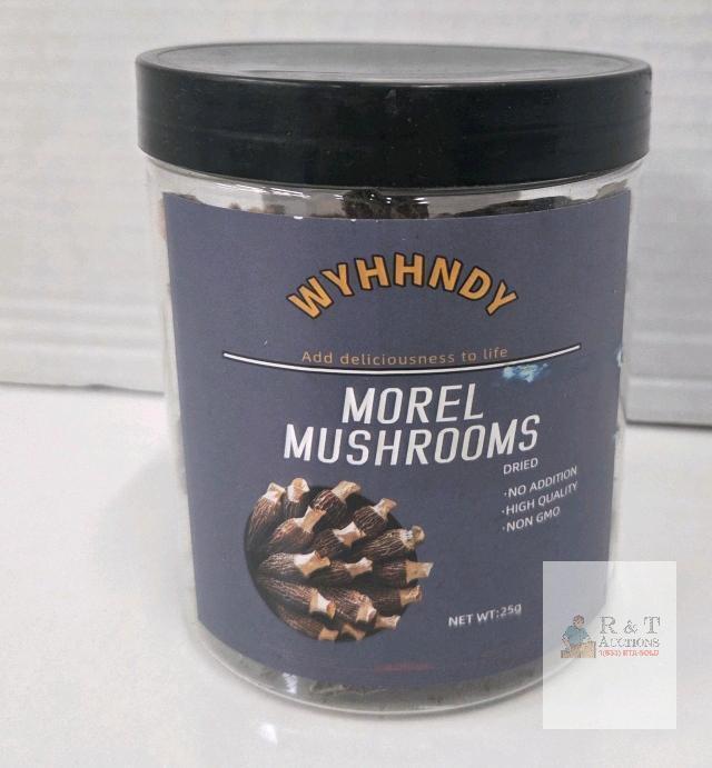 NEW WYHHNDY Dried Morel Mushrooms, 25g Jar, Non-GMO, Premium Whole, Exp 2026, B0F7XNVMKZ