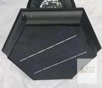 Solar Powered Outdoor LED Post Lantern &ndash; Black, Post Mount, Integrated Panel, 8-12 Hour Runtime