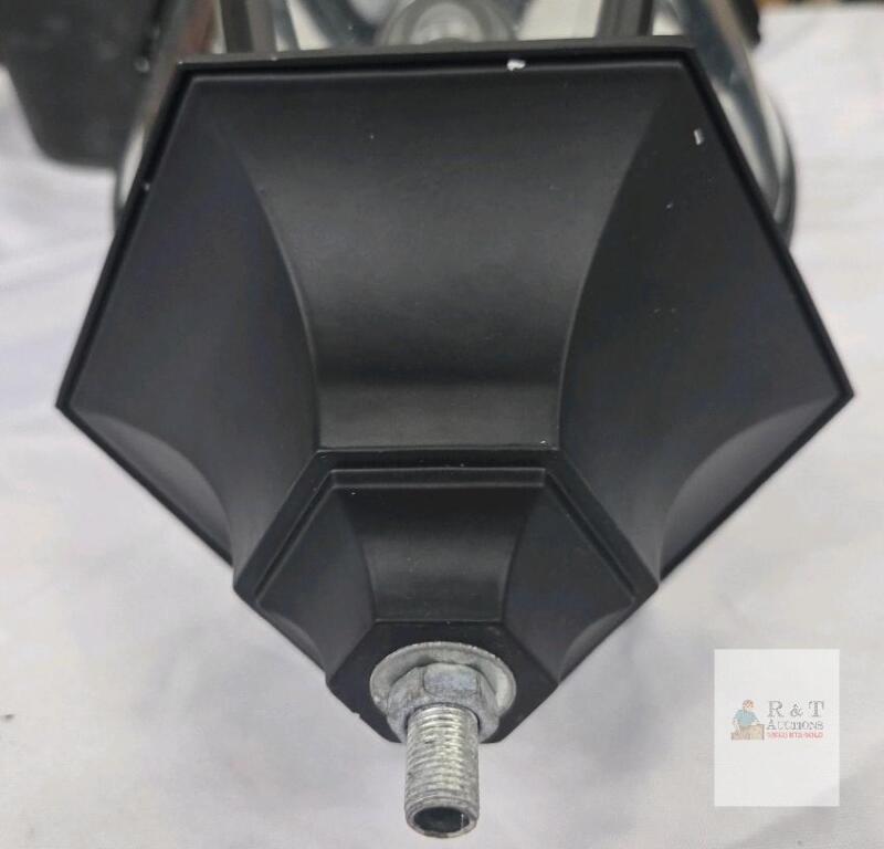 Solar Powered Outdoor LED Post Lantern – Black, Post Mount, Integrated ...