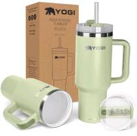 New Yogi Aqua Voyager Tumbler, Ceramic Lined, Green, Retail's for $34.99