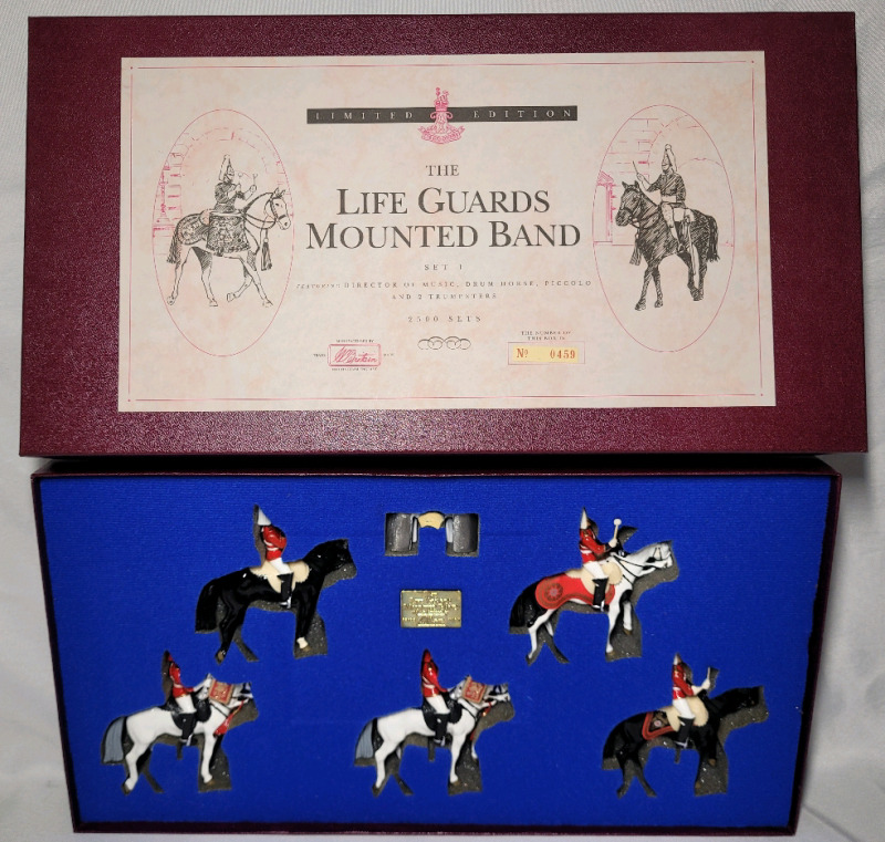 Wm Britains ' The Life Guards Mounted Band ' Toy Soldier Miniatures , Set 1