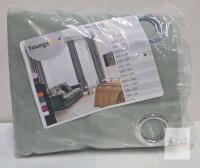 NEW Sage Green Grommet Curtain Panel 52x90in Room Darkening, Single Panel, New in Package