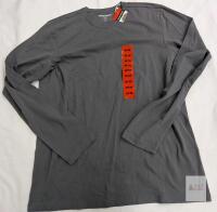 NEW Rough Dress 1905522 Men&rsquo;s Medium Supima Cotton Long Sleeve Crew Neck Gray Shirt NWT