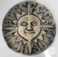 Outdoor Garden Home Decor Plaster Sun . Measures 13.5" diameter