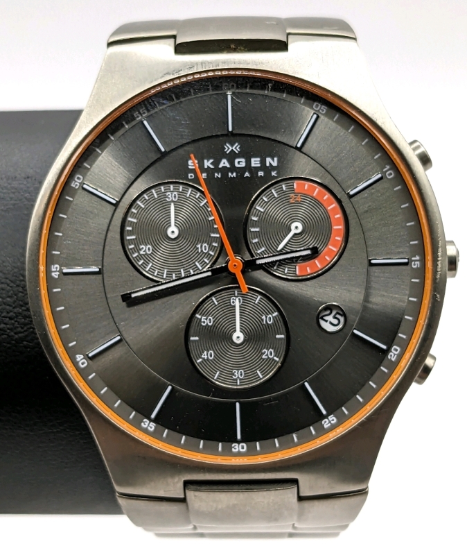 SKAGEN Titanium Balder Chronograph Men's Watch SKW5076 with Titanium Skagen Band.