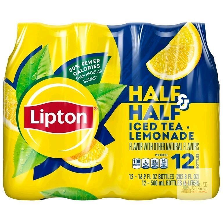 [bb 04/06/2026] New Lipton Half & Half Lemonade Iced Tea, 12&times; 500ml. Bottles