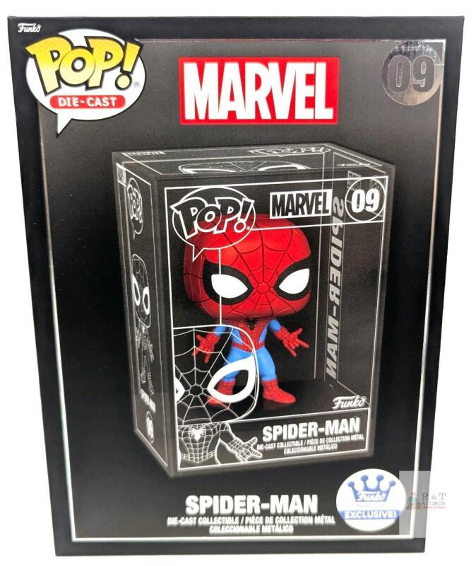 New FUNKO Pop! Die-Cast Spider-Man Figure, #09, Funko. com Exclusive, Sealed Box, Chance To Find Limited Edition Chase Version