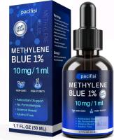NEW Pacifisi Methylene Blue Pharmaceutical Grade-Boost Energy & Increase Absorption, USP Grade, No Gluten, No Alcohol, Liquid Drops, Methylene Blue 1% - No Formaldehyde, 50ml