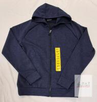 NEW 38&ordm; HEAT Men's Small S/P Heather Navy Full-Zip Hoodie Sweatshirt Cotton Blend