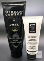 New Herban Cowboy Dusk Aloe Shave Cream & CW Beggs And Sons Sensitive Skin Moisturizer