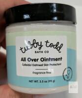 NEW Exp 08-2027 Tubby Todd All Over Ointment 3.5oz, Fragrance-Free Skin Protectant, Colloidal Oatmeal,