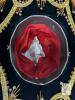 Black Mexican Charro Sombrero 21.5" Gold Embroidery Mariachi Hat, Red Satin Lining, Tassels - 4