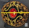 Black Mexican Charro Sombrero 21.5" Gold Embroidery Mariachi Hat, Red Satin Lining, Tassels - 5