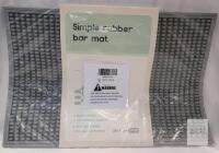 NEW *2-Pack Simple Rubber Bar Mat, 17.7" x 11.8", Anti-Slip, Eco-Friendly Rubber, Black, Zhong Yanchao
