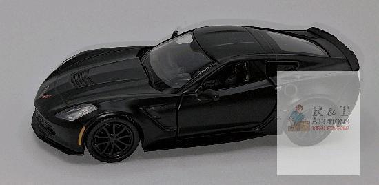 Chevrolet Corvette Grand Sport 1:32 Die-Cast Model Car, RMZ City Black, Opening Doors, 5039