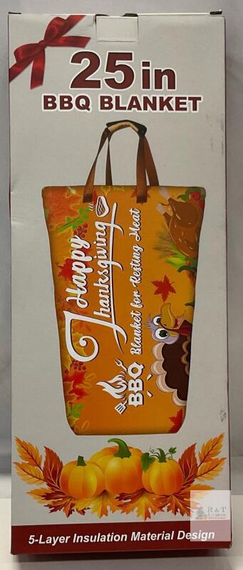 25in BBQ Blanket for Resting Meat Turkey, Holiday Thanksgiving & Christmas, 5-Layer Insulation