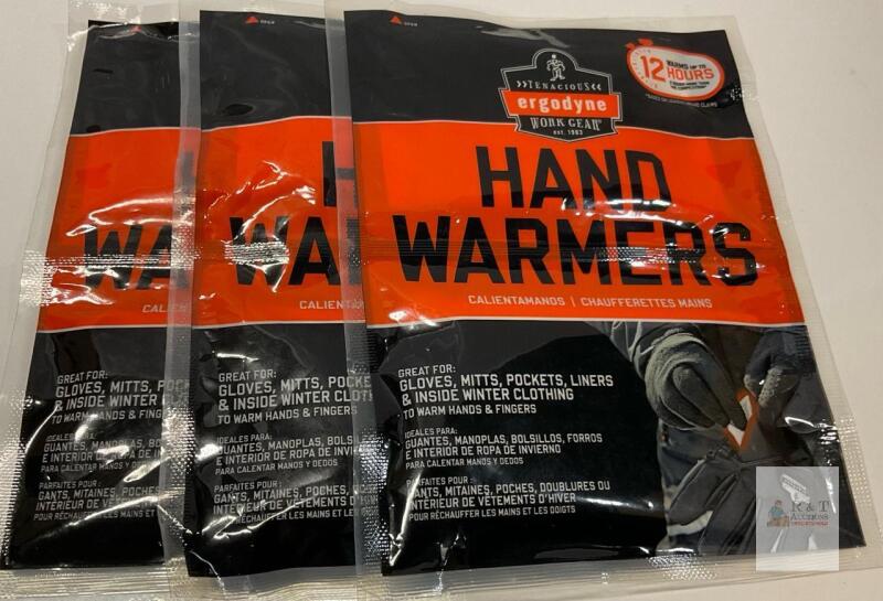 Ergodyne Hand Warmers 16990, 12-Hour Heat, 3 Packs, Expires 07/2028, Disposable