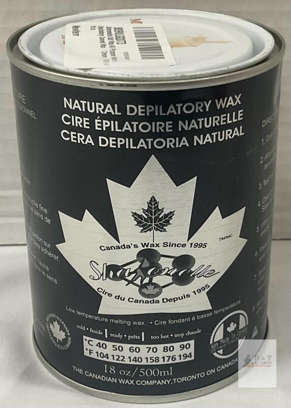 Sharonelle Soft Wax 18oz (500ml) Natural Depilatory, Low Temp, Cream, Made in Canada B09VLGQX73